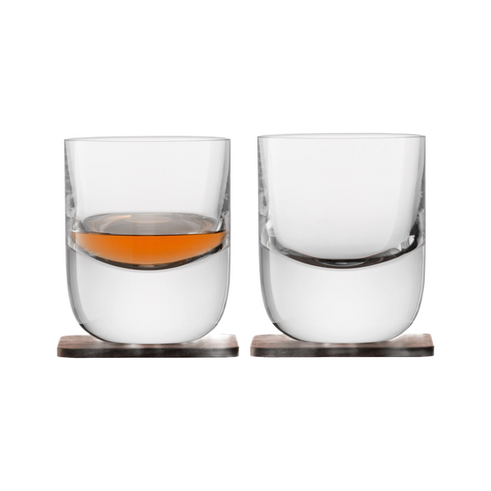 Whiskey Renfrew Tumbler Set with Walnut Coasters