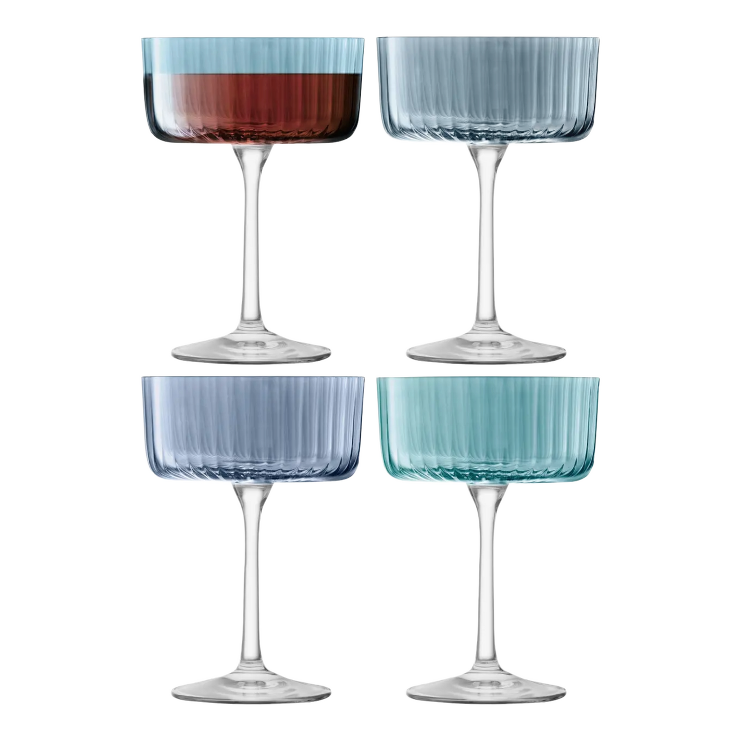 Sapphire Gems Champagne/Cocktail Glass Set