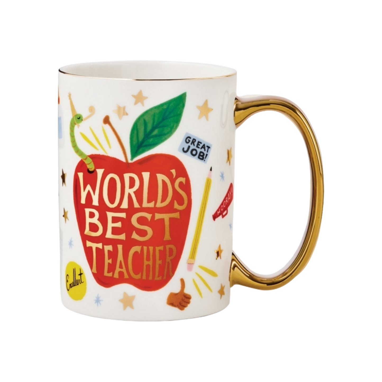 Rifle Paper Co. World's Best Teacher Porcelain Mug