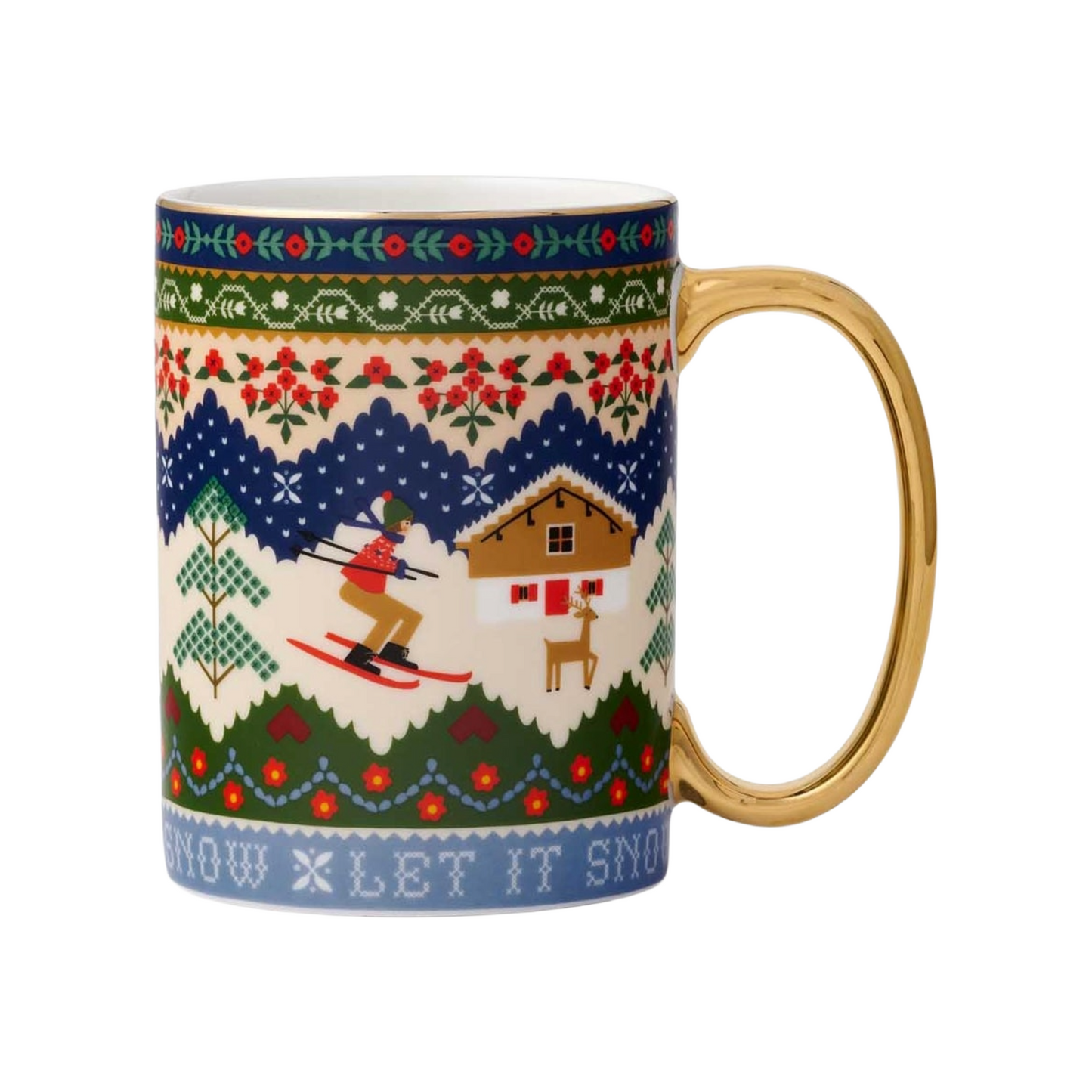 Rifle Paper Co. Ski Chalet Porcelain Mug