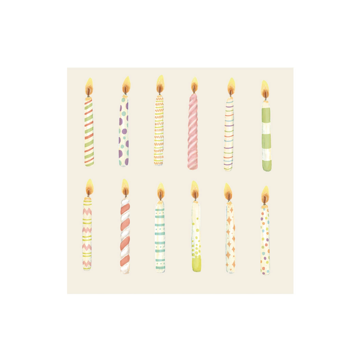 Birthday Candles Cocktail Napkin