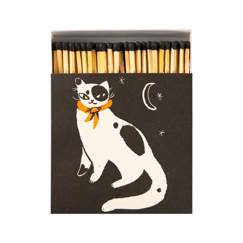 Black Spotted Kitten Matchbox