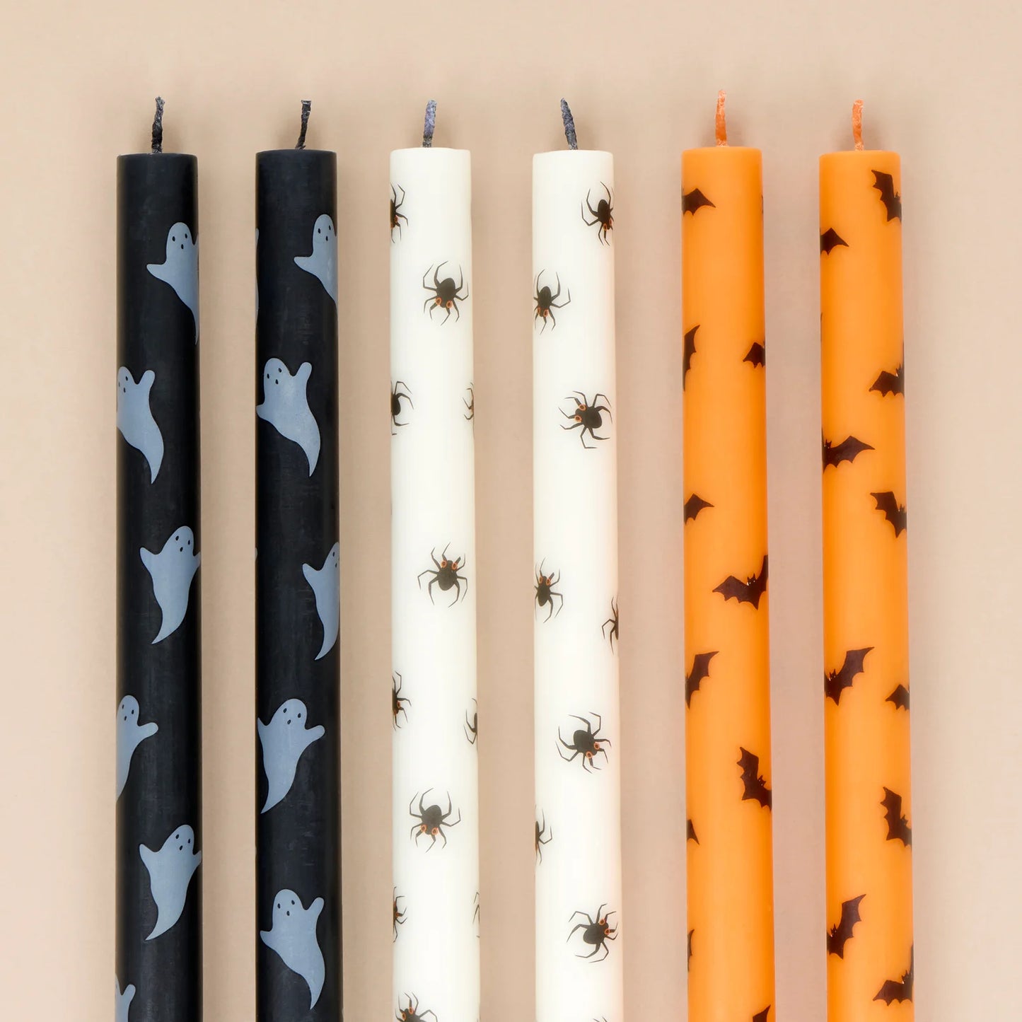 Mixed Halloween Icons Taper Candles