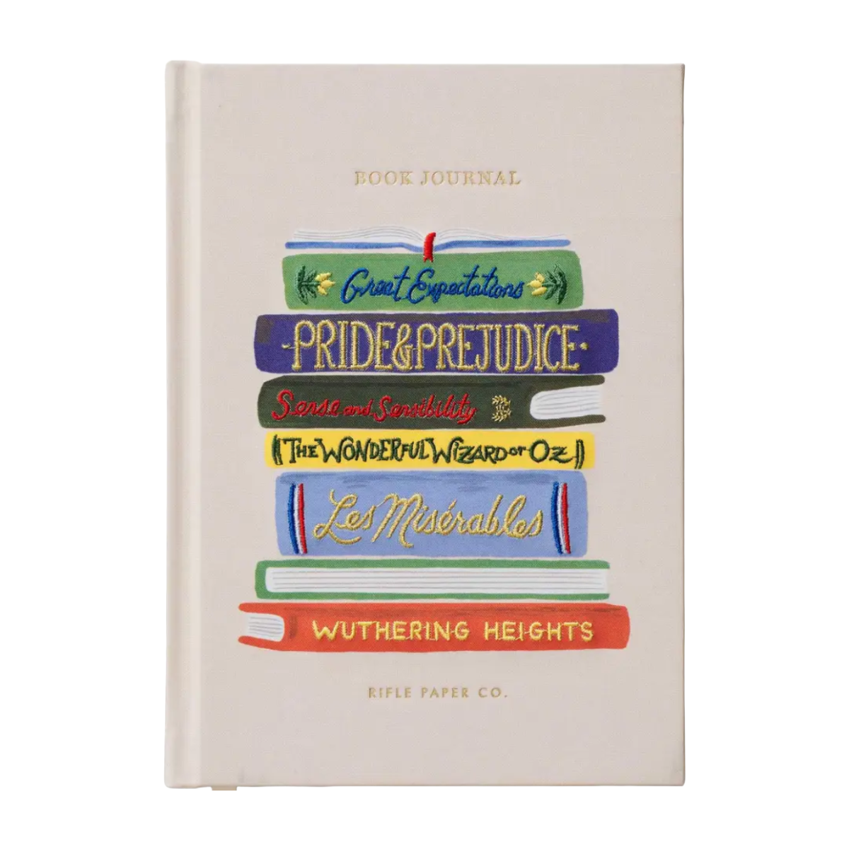 Book Club Embroidered Book Journal by Rifle Paper Co.