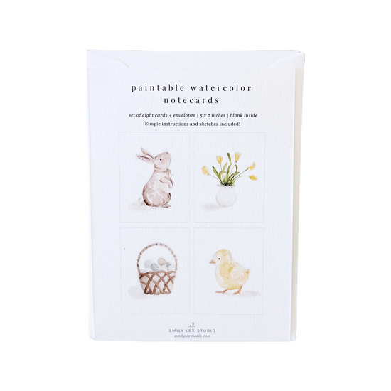 Easter Paintable Notecards by Emily Lex Studio