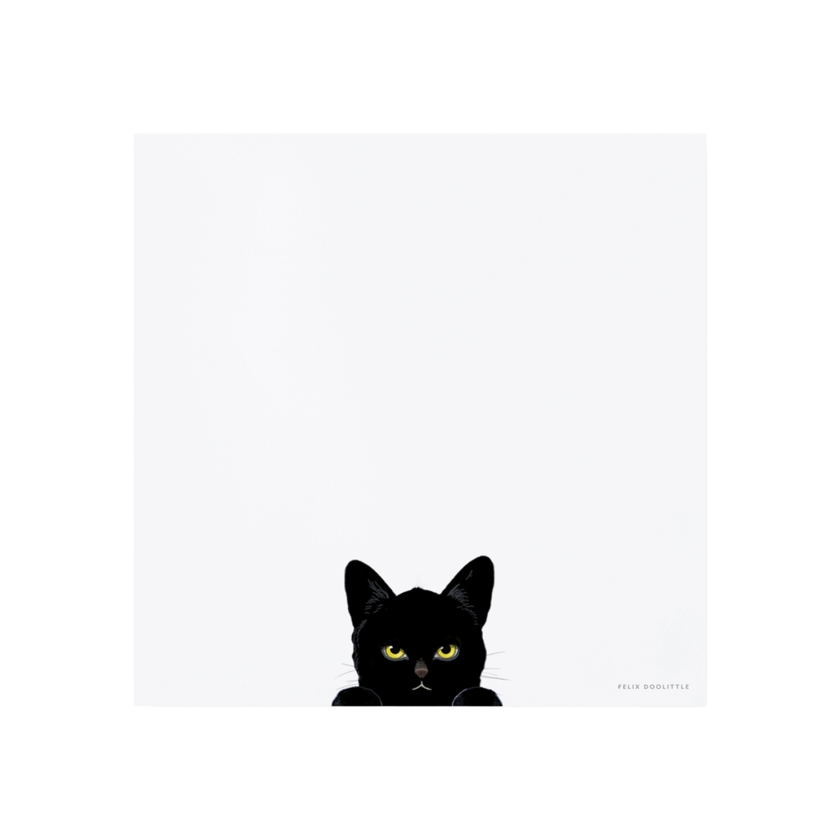 Peek A Boo Black Cat Notepad