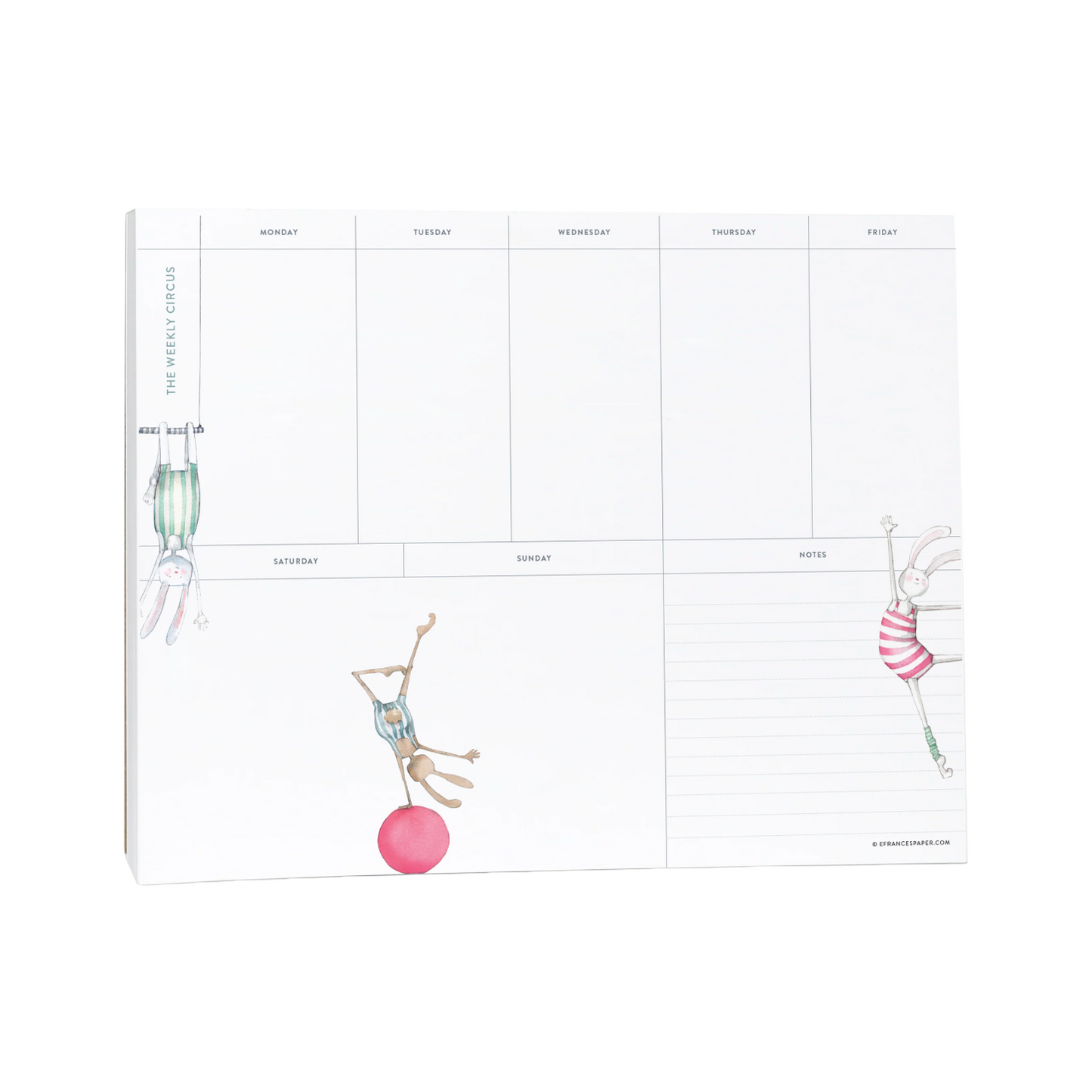 Weekly Circus Planning Notepad by E. Frances Paper