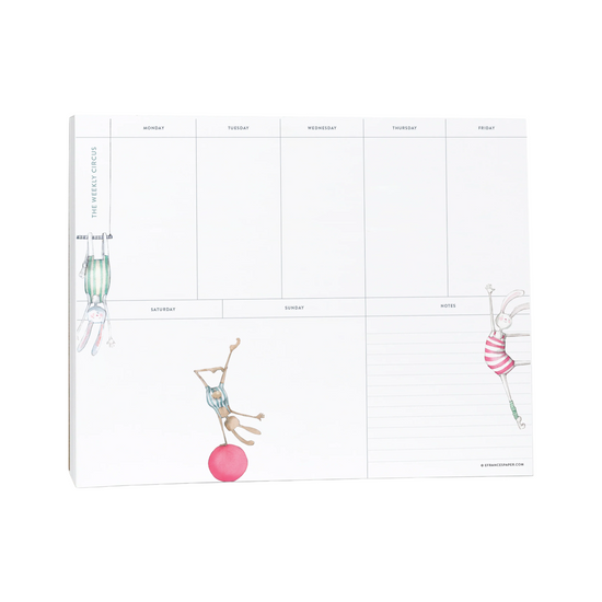 Weekly Circus Planning Notepad by E. Frances Paper