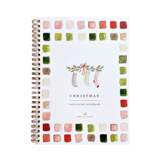 Christmas Watercolor Workbook by Emily Lex Studio