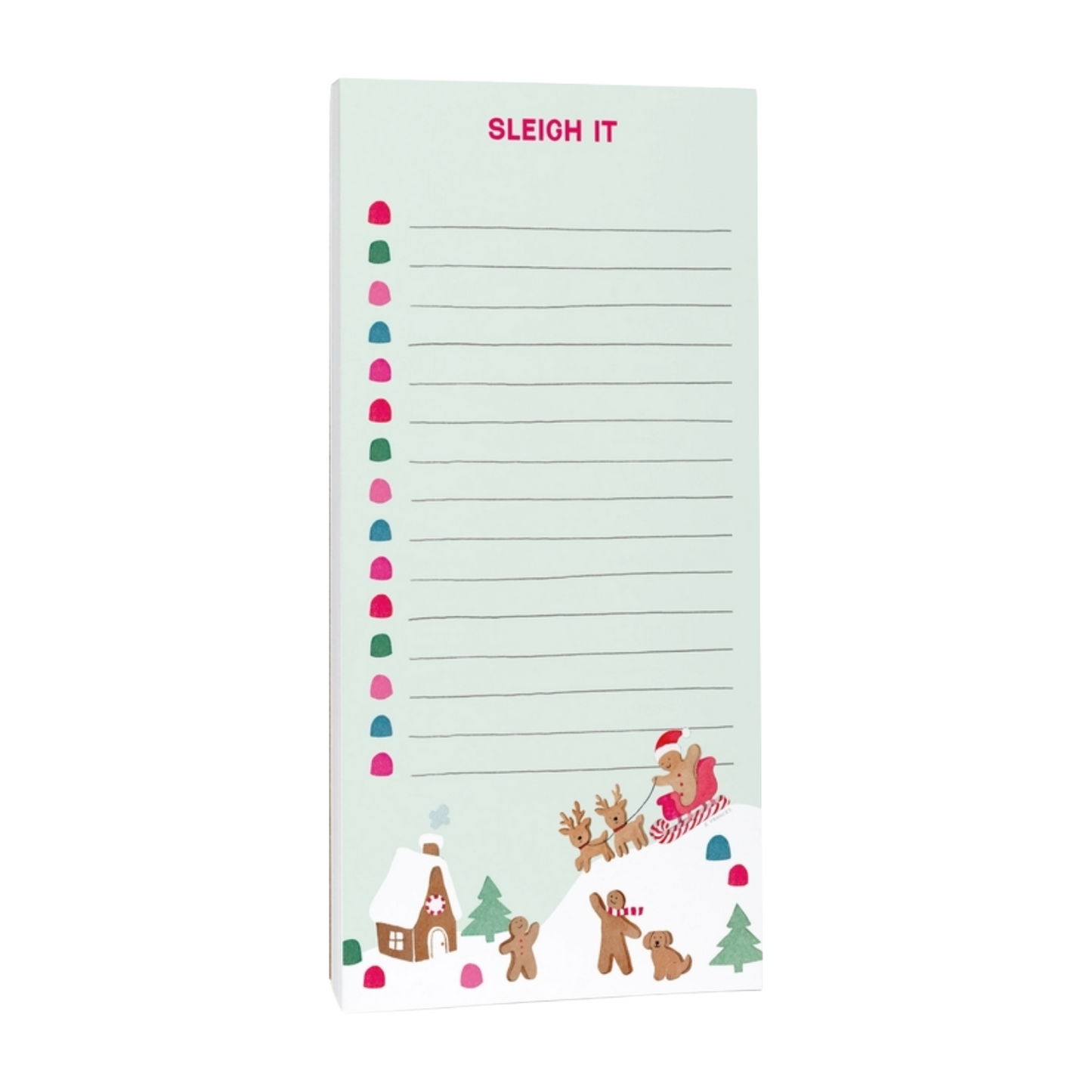 Sleigh It Gingerbread Market Notepad