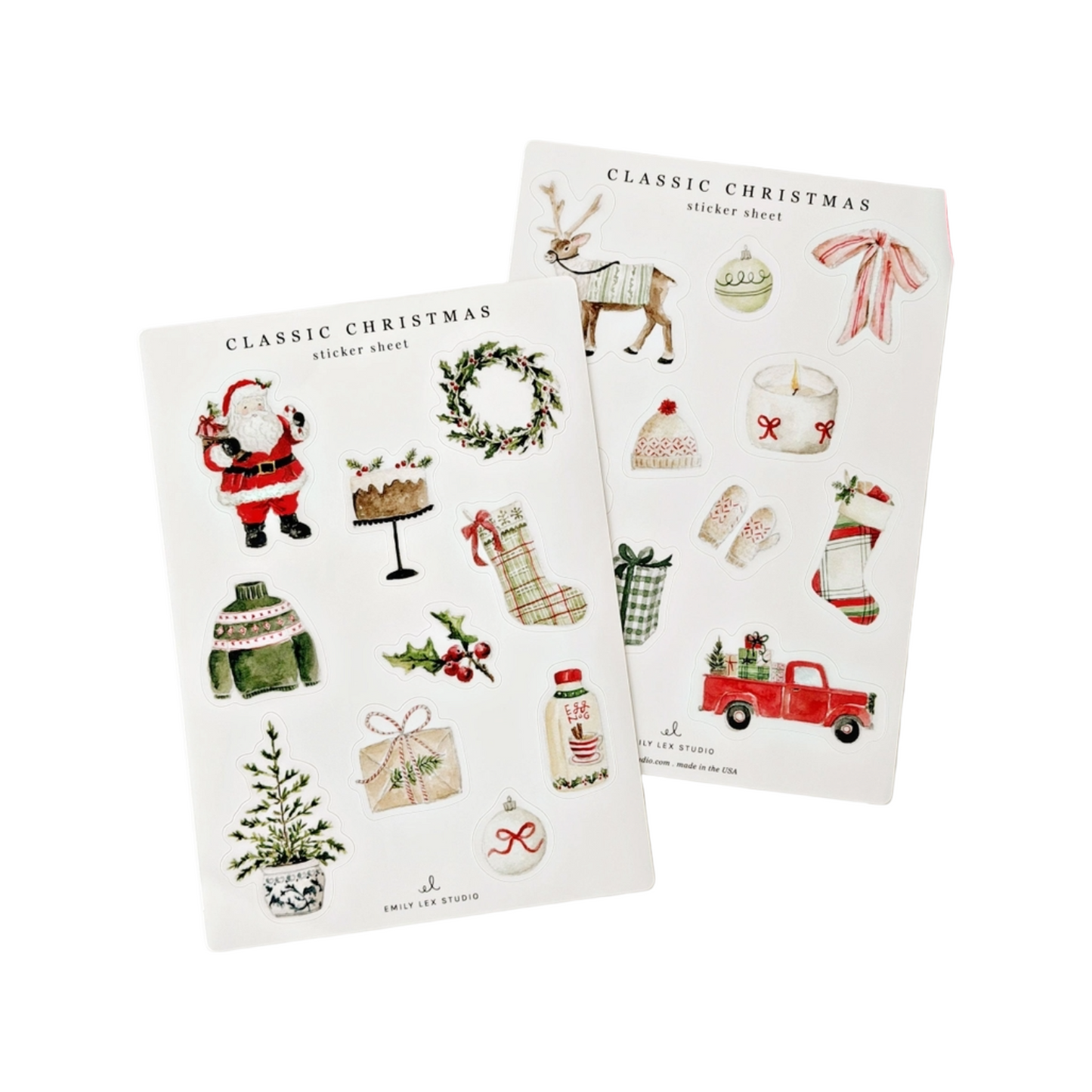 Classic Christmas Sticker Sheets