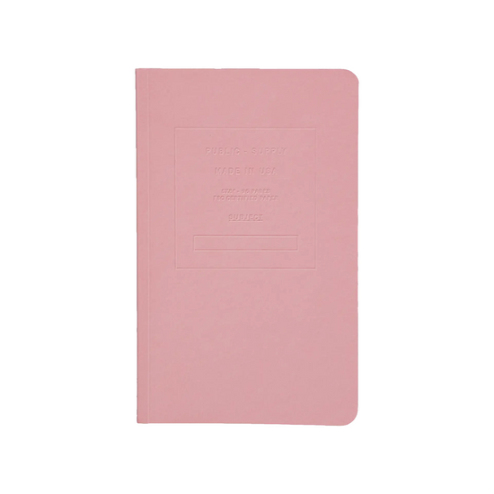 Public Supply Embossed Notebook, Blush