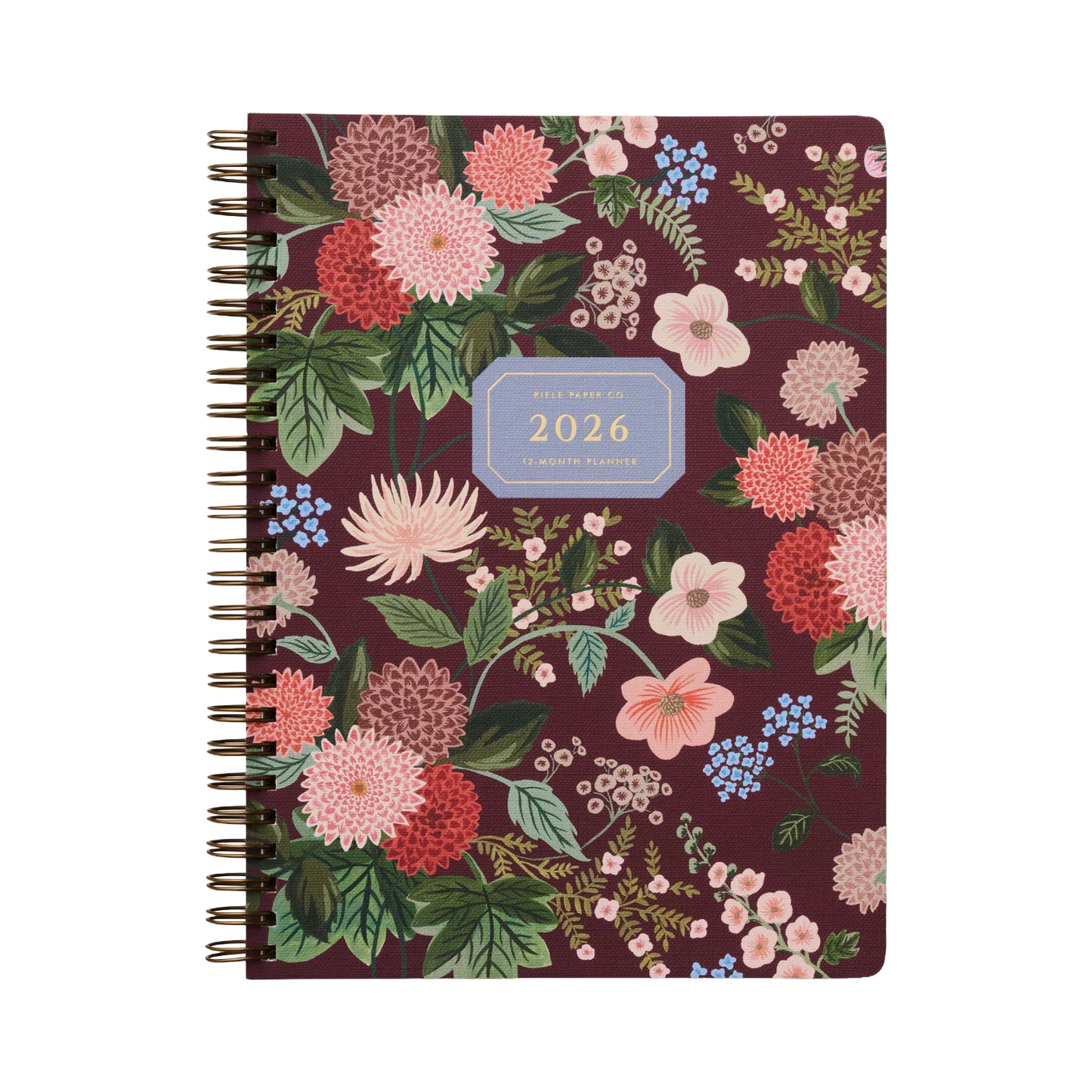 2026 Dahlia 12-Month Softcover Spiral Planner by Rifle Paper Co.