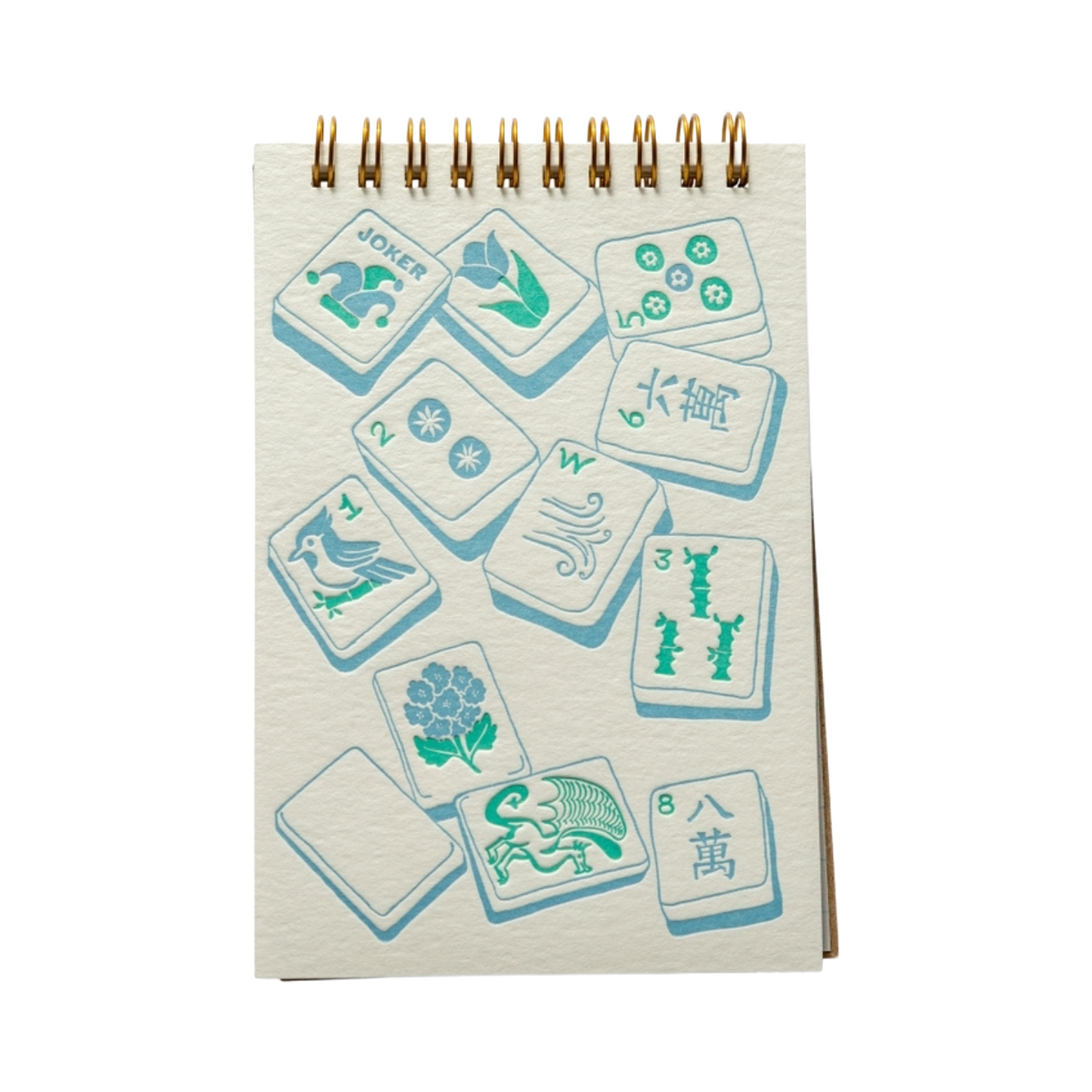 Mahjong Letterpress Notebook