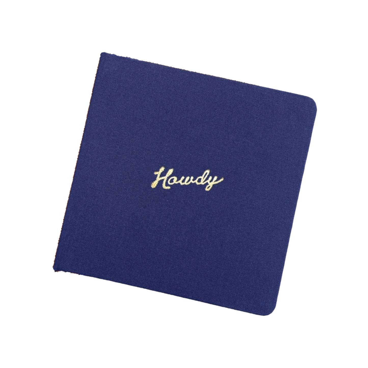 Howdy Square Linen Notebook in Navy