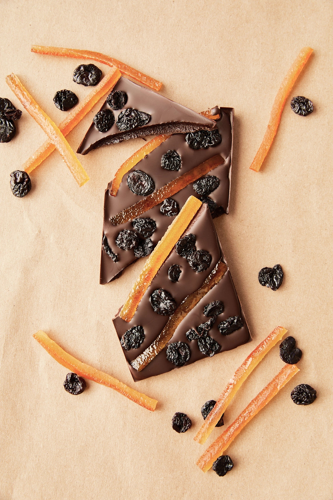 Orange Confit & Cherries Dark Chocolate Bar
