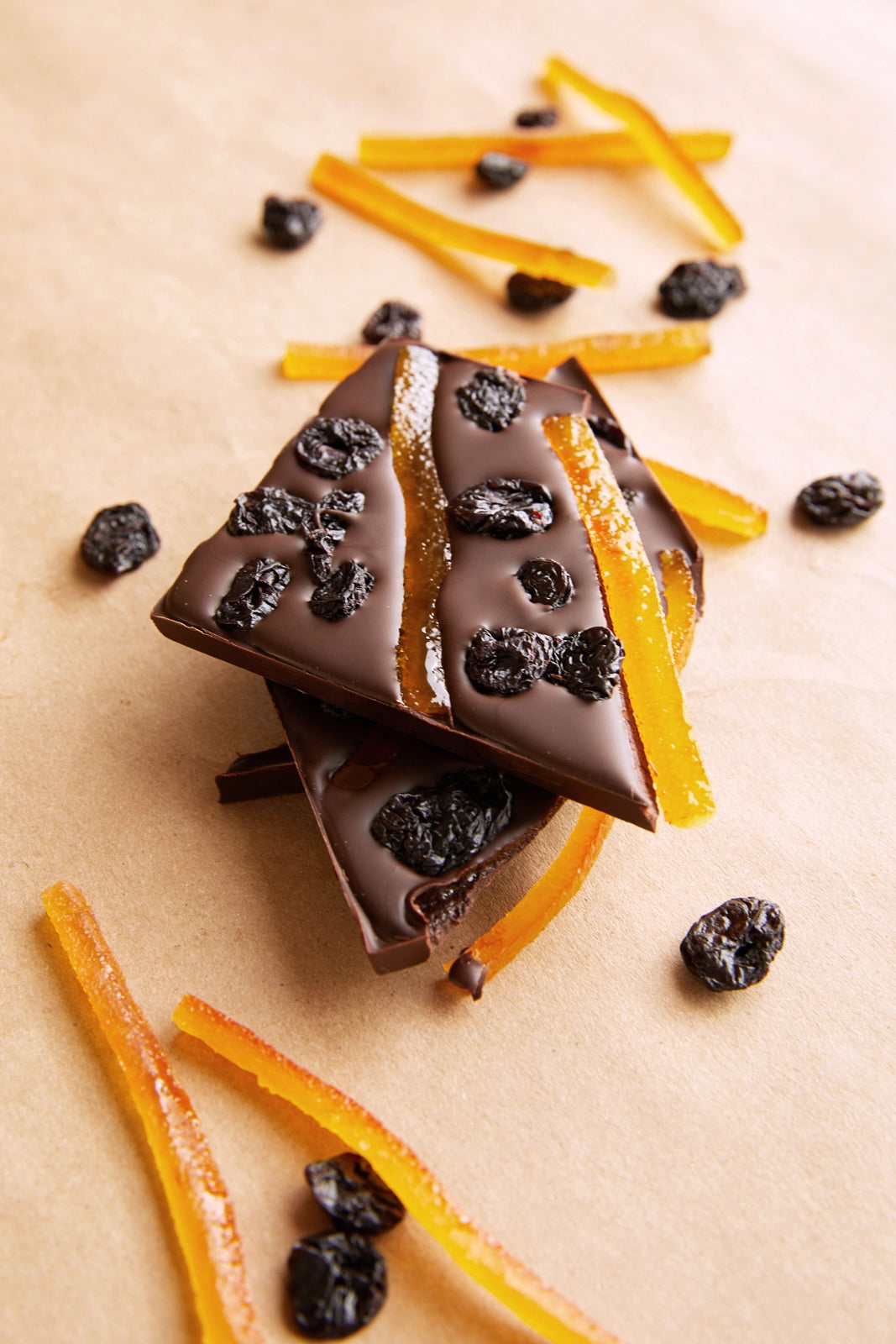 Orange Confit & Cherries Dark Chocolate Bar
