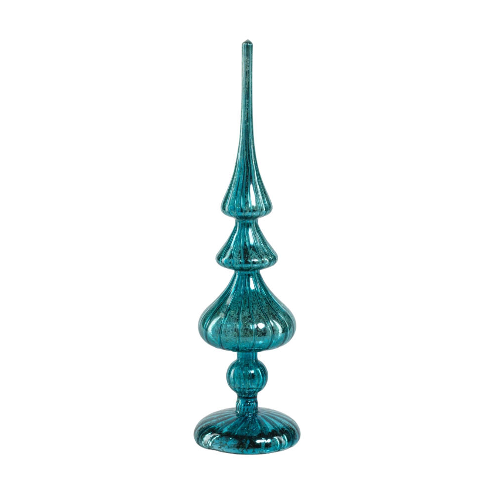 Load image into Gallery viewer, Antique Blue Glass Finial III
