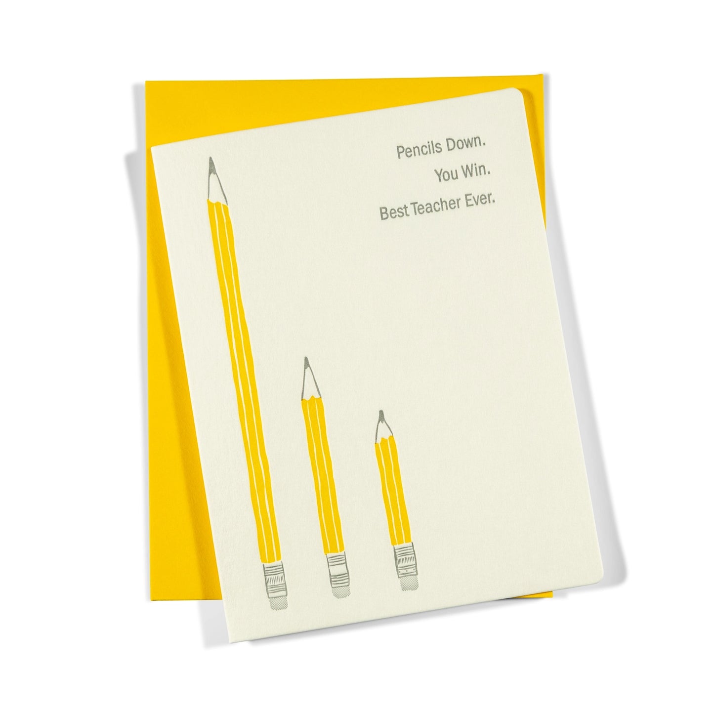Pencils Down Teacher Card