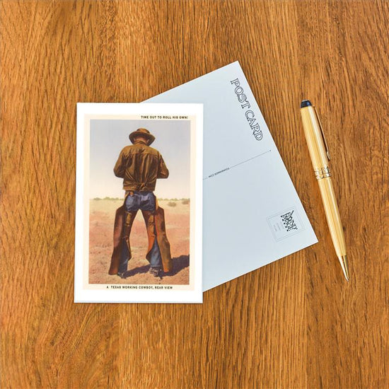 Cowboy Rolling Cigarette Postcard by Found Image Press