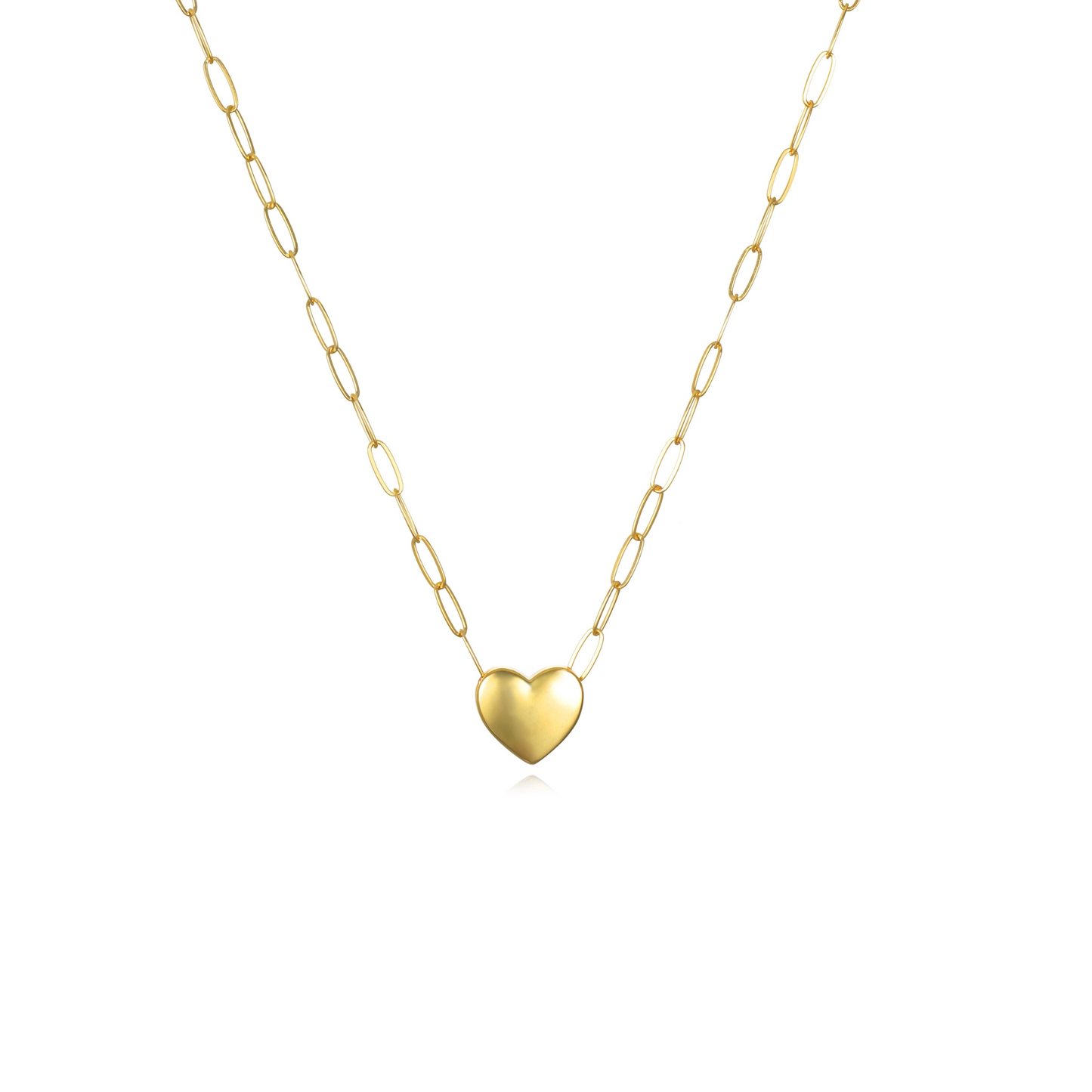 Gold Mini Heart Necklace by Amelia Rose Jewelry