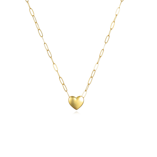 Gold Mini Heart Necklace by Amelia Rose Jewelry