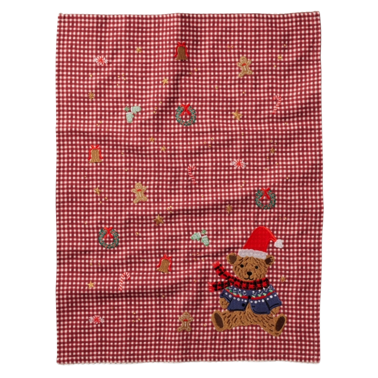 Rifle Paper Co. Beary Christmas Embroidered Tea Towel