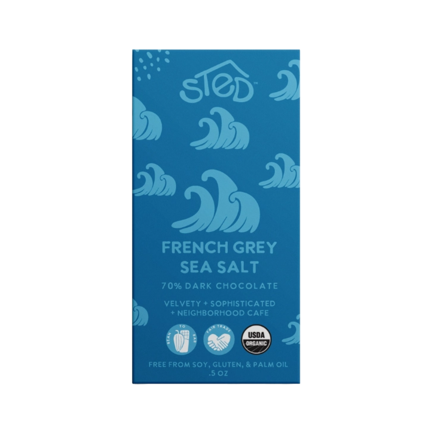 French Grey Sea Salt Mini Chocolate Bar by Sted Foods