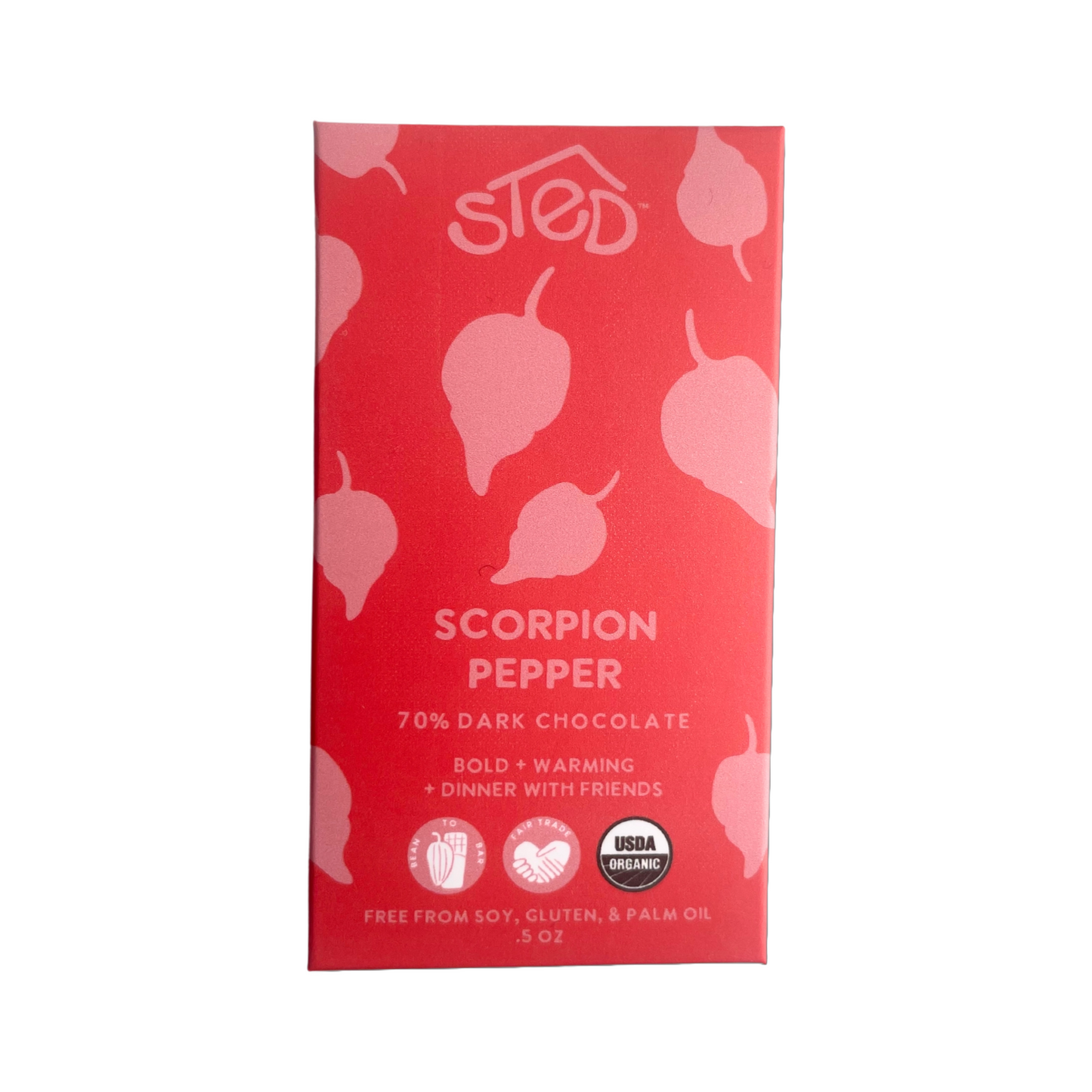 Scorpion Pepper Mini Chocolate Bar by Sted Foods