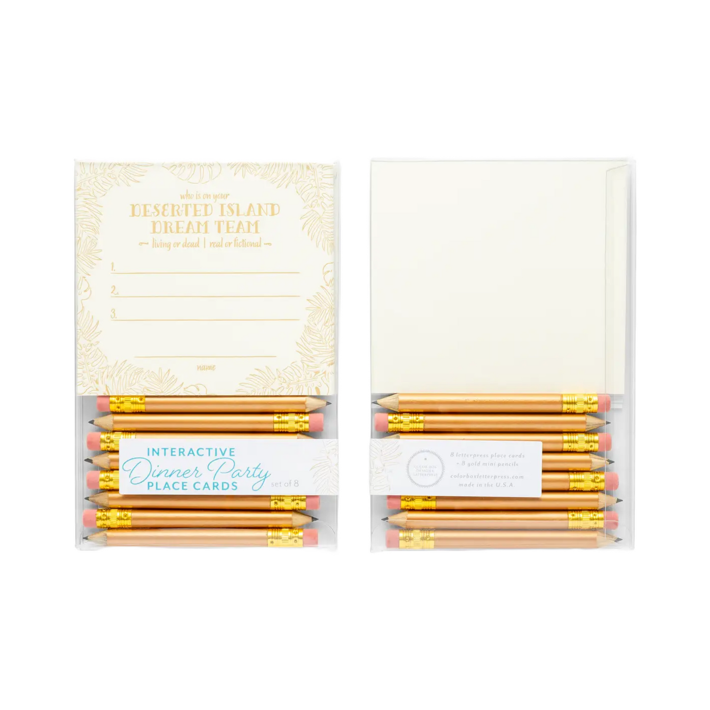 Desert Island Place Cards by Color Box Design & Letterpress