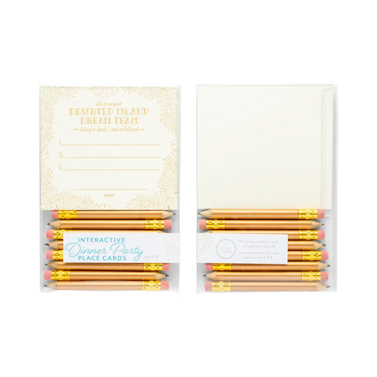 Desert Island Place Cards by Color Box Design & Letterpress