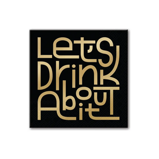 Drink About It Cocktail Napkins by Punch Studio