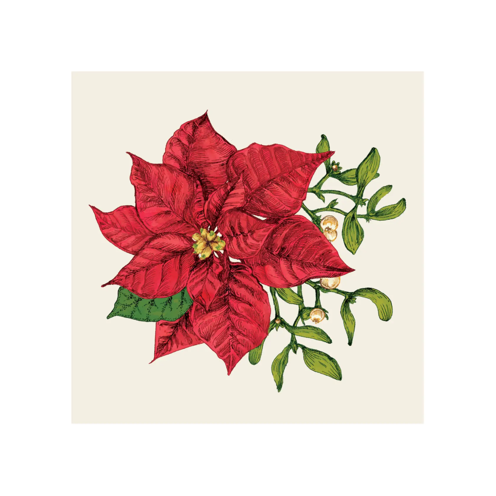 Poinsettia Cocktail Napkins by Hester &amp; Cook