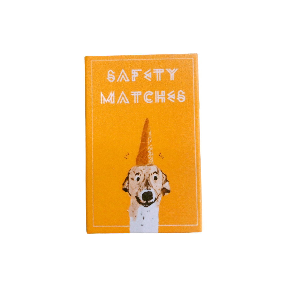 Ice Cream Cone Dog Matchbook by Emily Petrilla