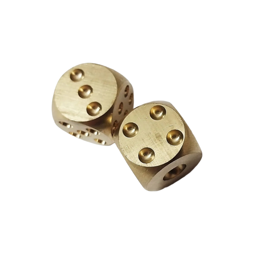 Mini Brass Dice Set