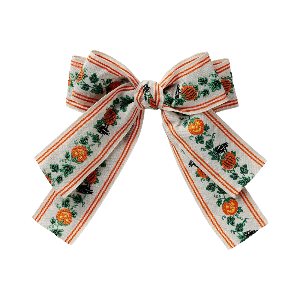 Rifle Paper Co. Pumpkin Patch Jacquard Bow Clip