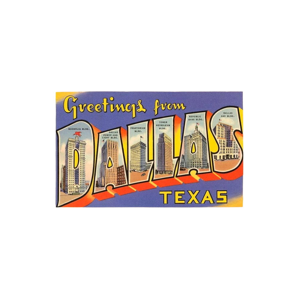Greetings From Dallas Skyline Magnet