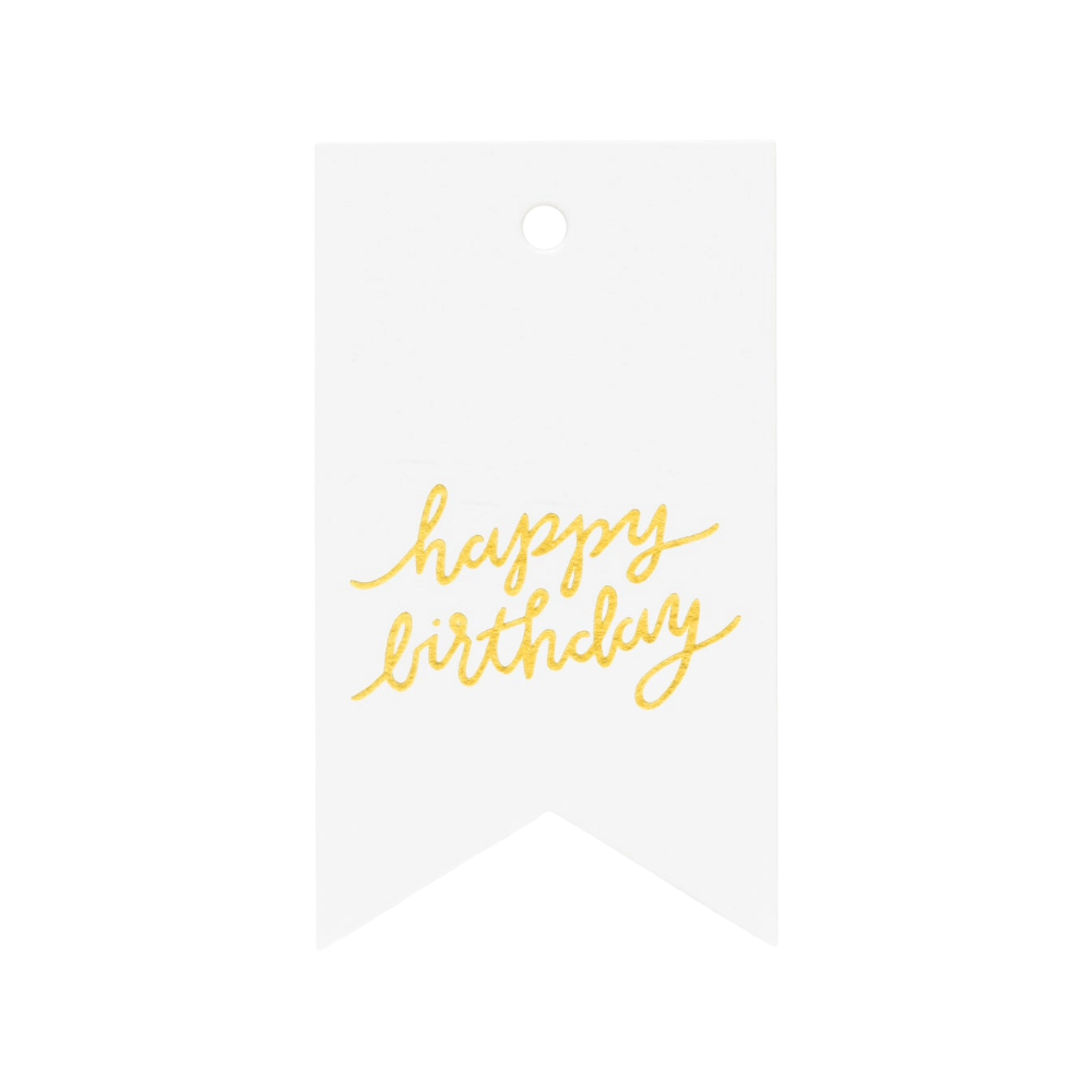 Sugar Paper Gold Happy Birthday Gift Tag