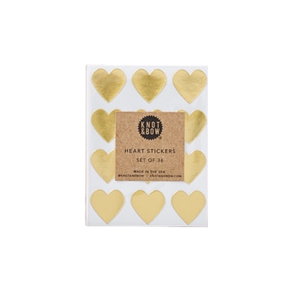 Gold Heart Stickers