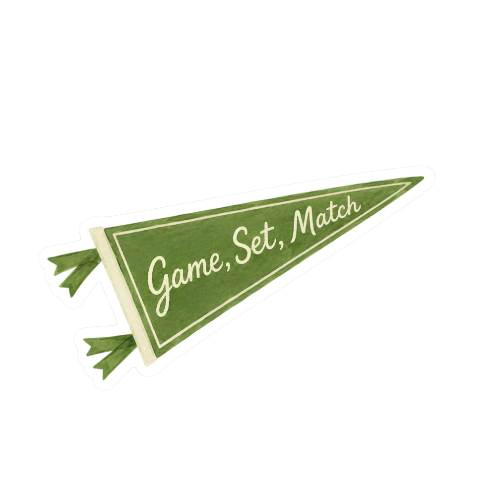 Game, Set, Match Vinyl Sticker