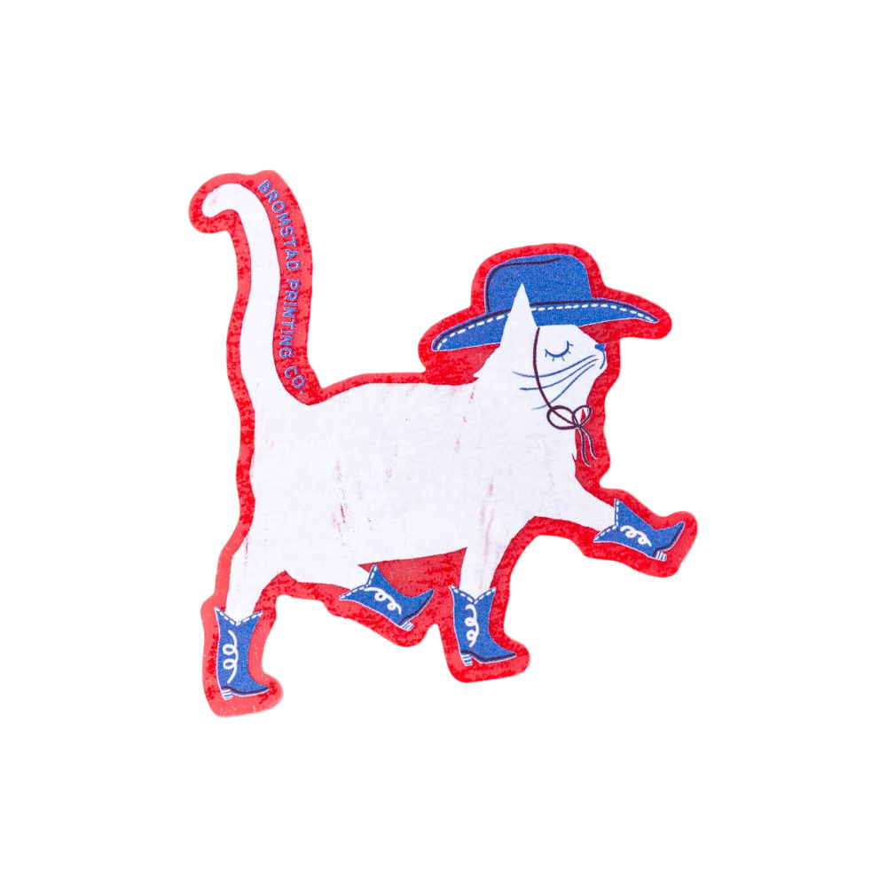 Cowboy Cat Clear Vinyl Sticker