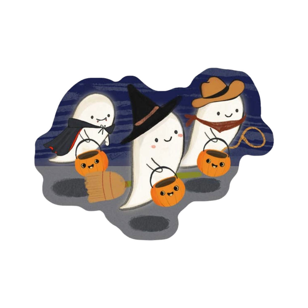 Cute Trick or Treating Vinyl Sticker