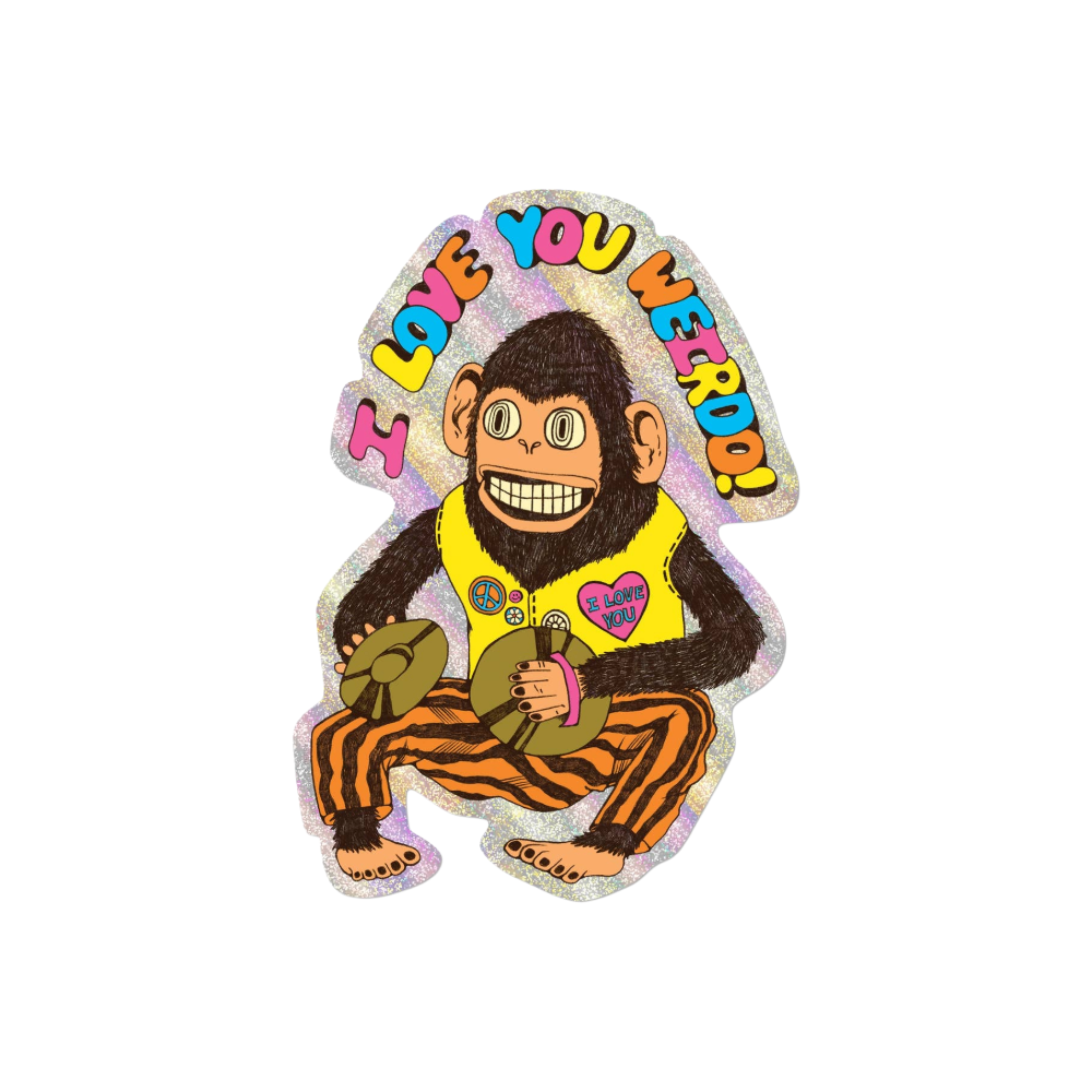 Love You Weird Vinyl Sticker