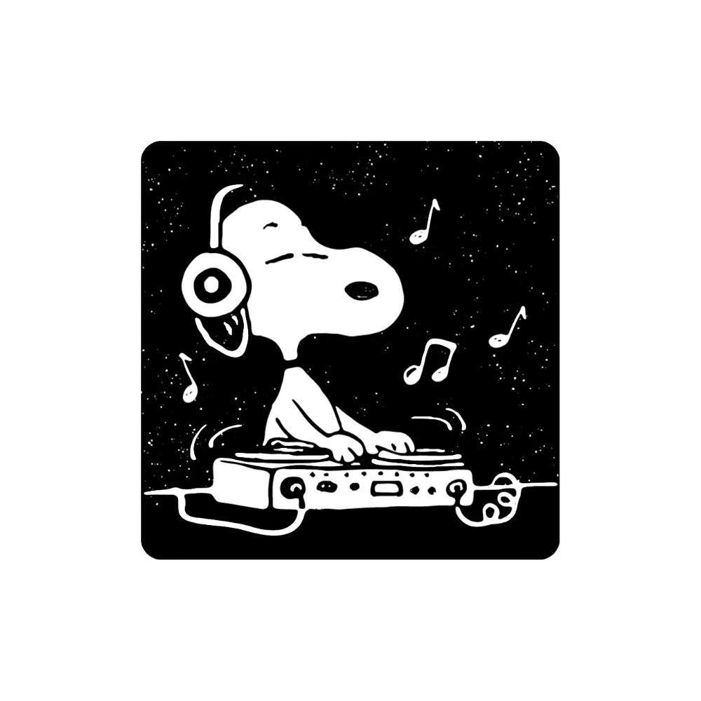 DJ Snoopy Sticker
