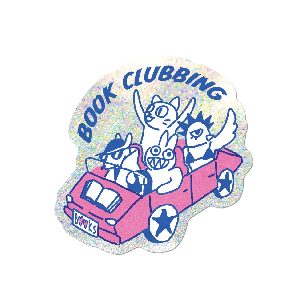 Book Clubbing Sticker