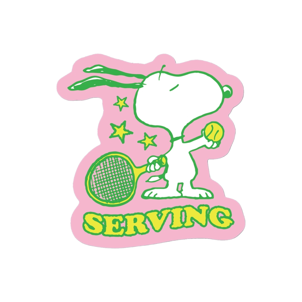 Serving Tennis Snoopy Sticker
