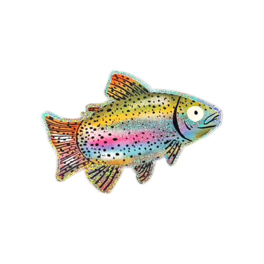 Rainbow Trout Sparkle Sticker
