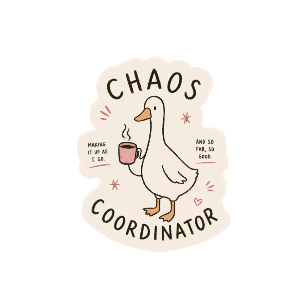 Chaos Coordinator Goose Vinyl Sticker