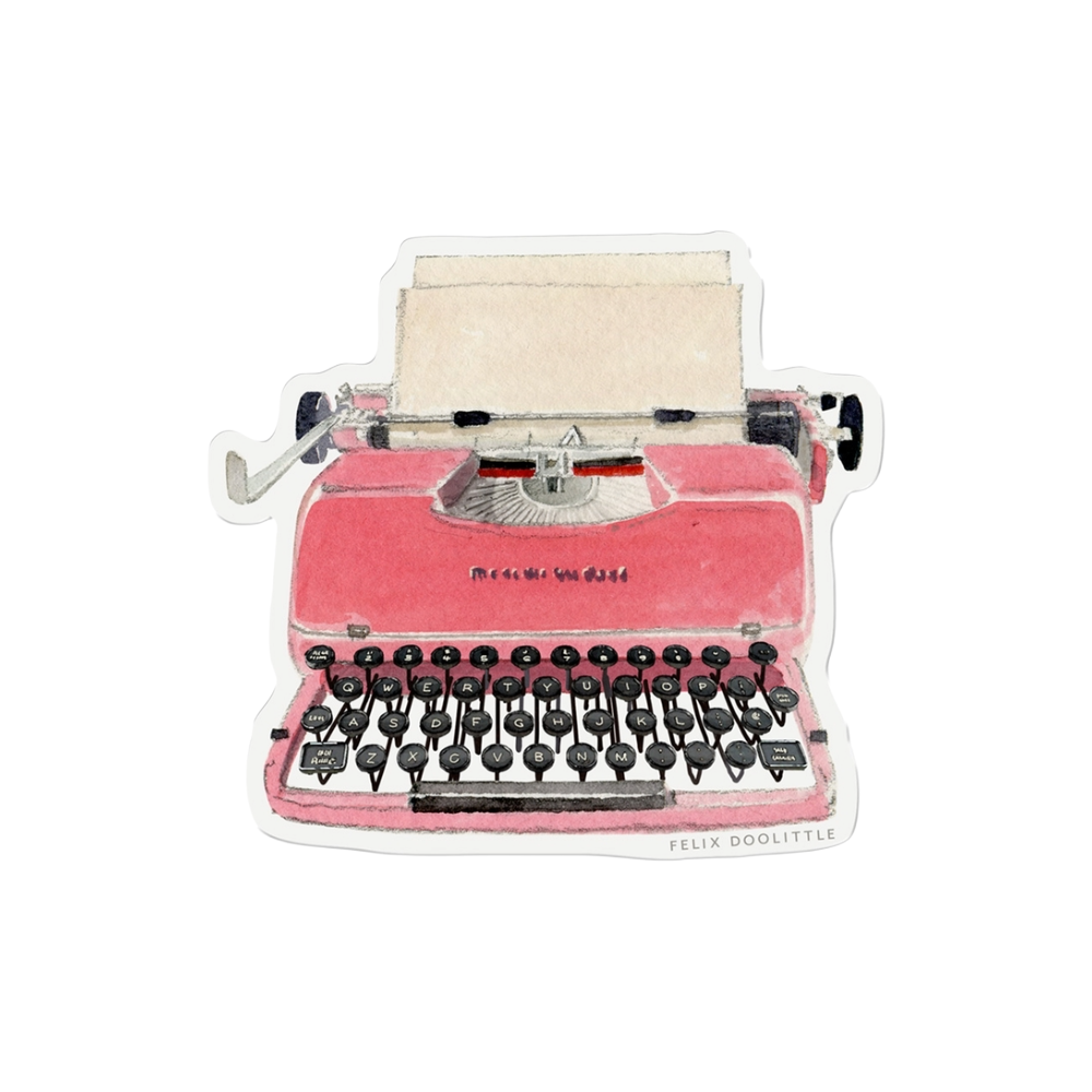 Retro Typewriter Vinyl Sticker