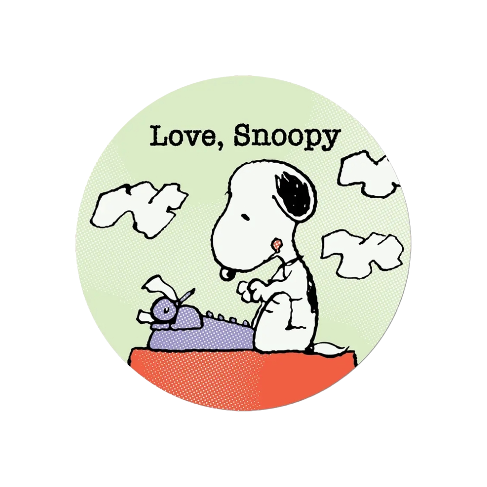 Love Snoopy Typewriter Sticker